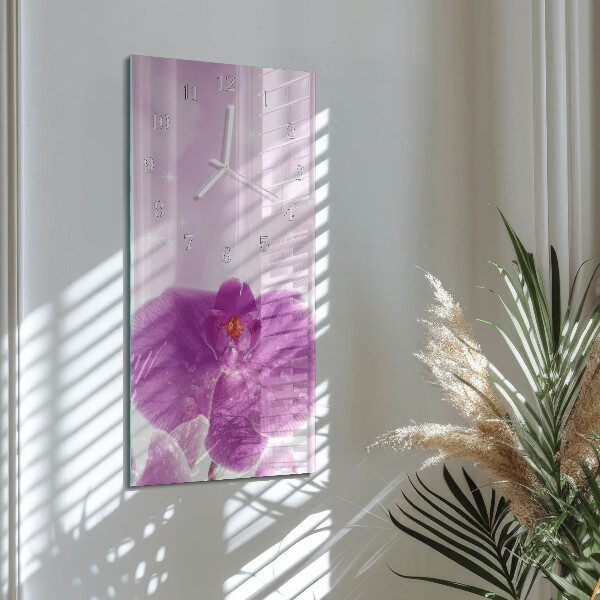 Zegar pionowy Orchidea