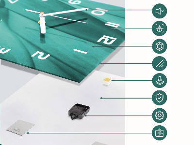 Zegar pionowy Paski Drewniane