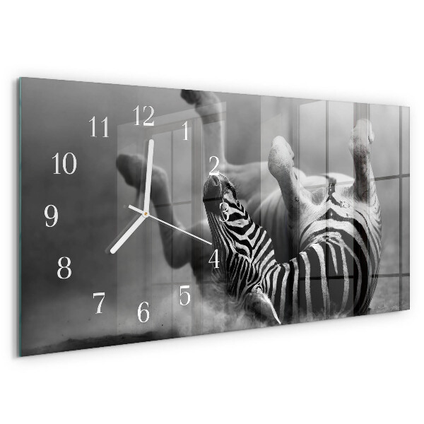 Zegar szklany poziomy Zebra
