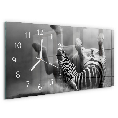 Zegar szklany poziomy Zebra