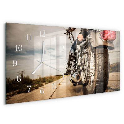 Zegar szklany poziomy Motocykl