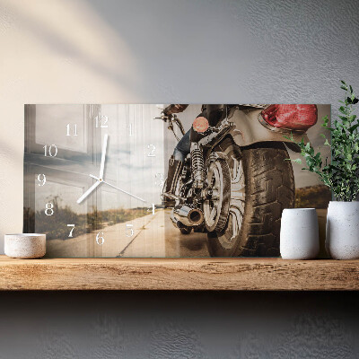 Zegar szklany poziomy Motocykl