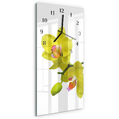 Zegar ścienny pionowy Orchidea