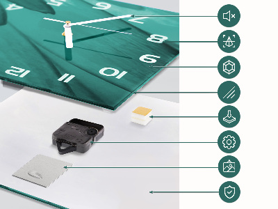 Zegar poziomy Ziarna Kawy