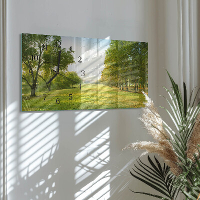 Zegar poziomy Zieleń natury