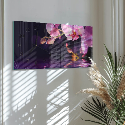 Zegar poziomy Orchidea
